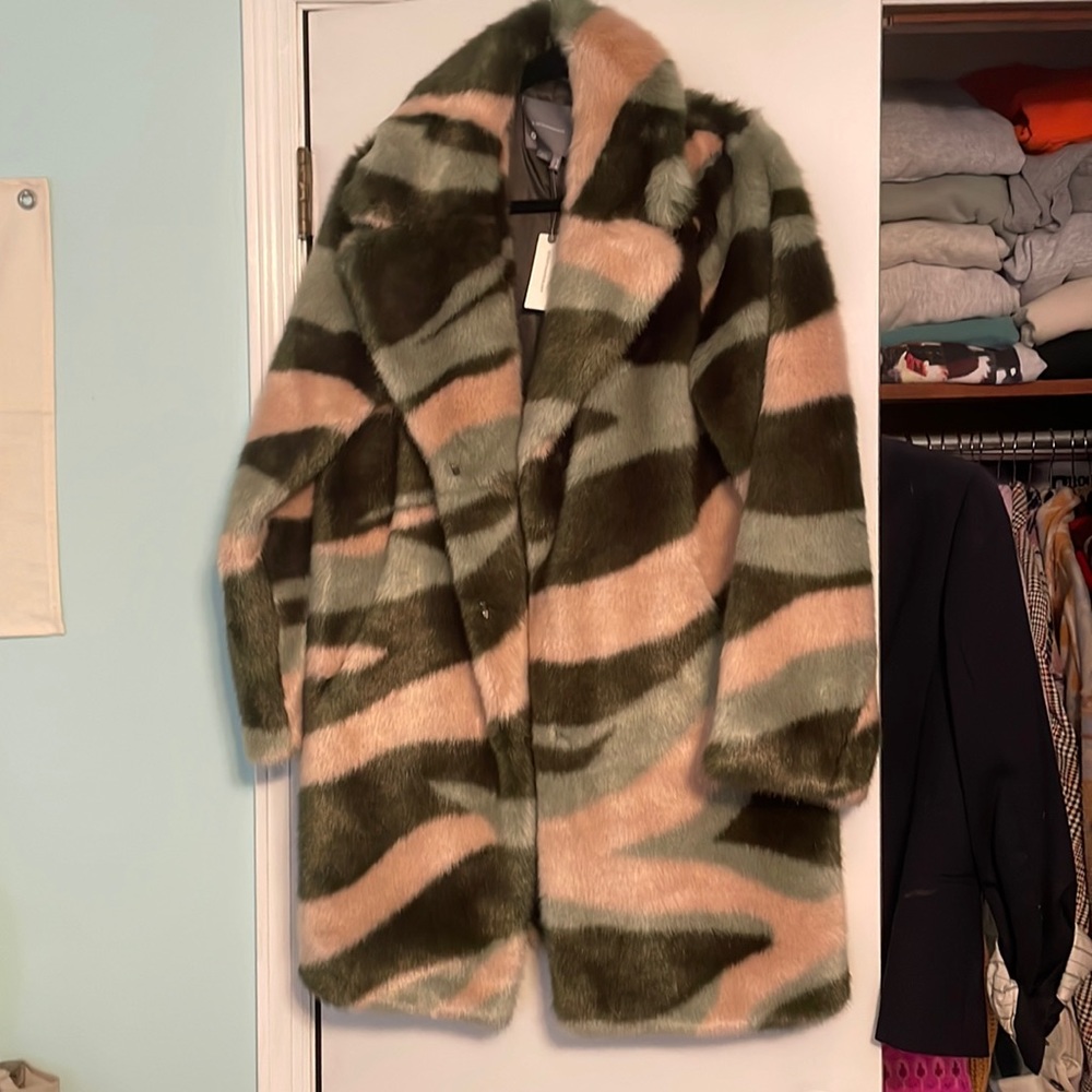 ANTHROPOLOGIE faux fur coat